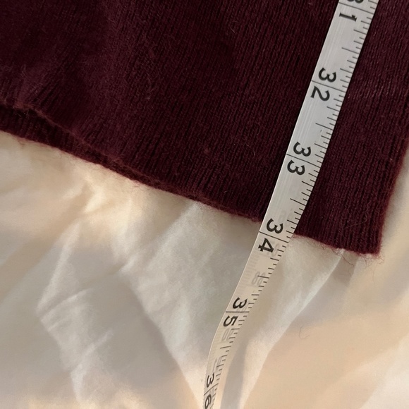 Talula (Artizia) Cashmere Blend Oversized Tunic Sweater, Burgundy, XS - Picture 7 of 11